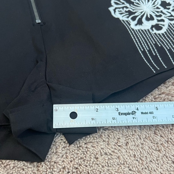 NWT new Anthropologie Maeve embellished micro shorts 6 black white embroidered - Picture 17 of 17